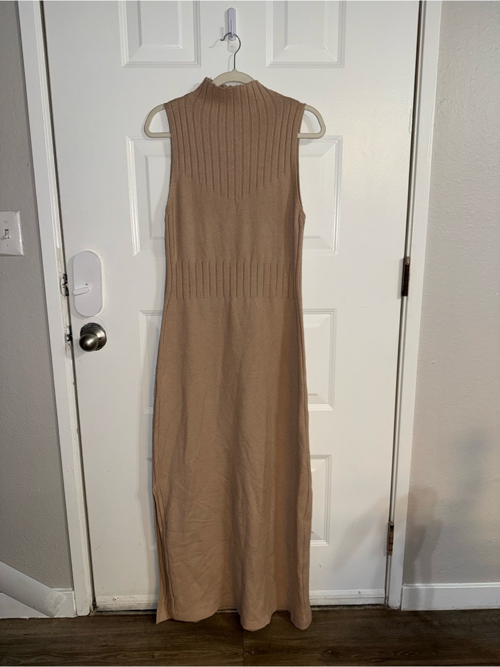 525 America Sleeveless Ribbed Maxi Dress - Camel/Tan